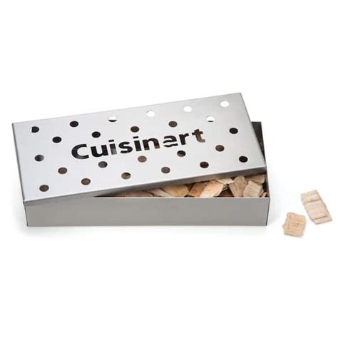 cuisinart stainless steel smoker box|Cuisinart Wood Chip Smoker Box in Stainless Steel.